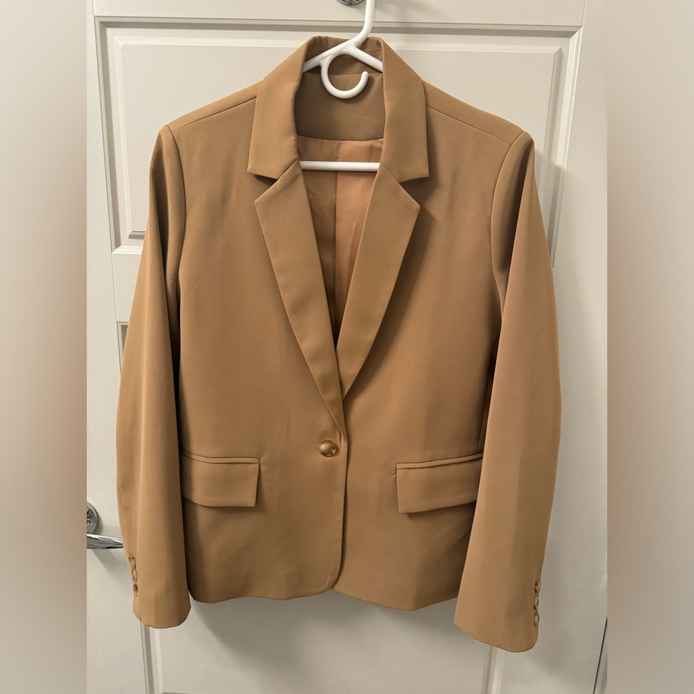 Tan boyfriend blazer